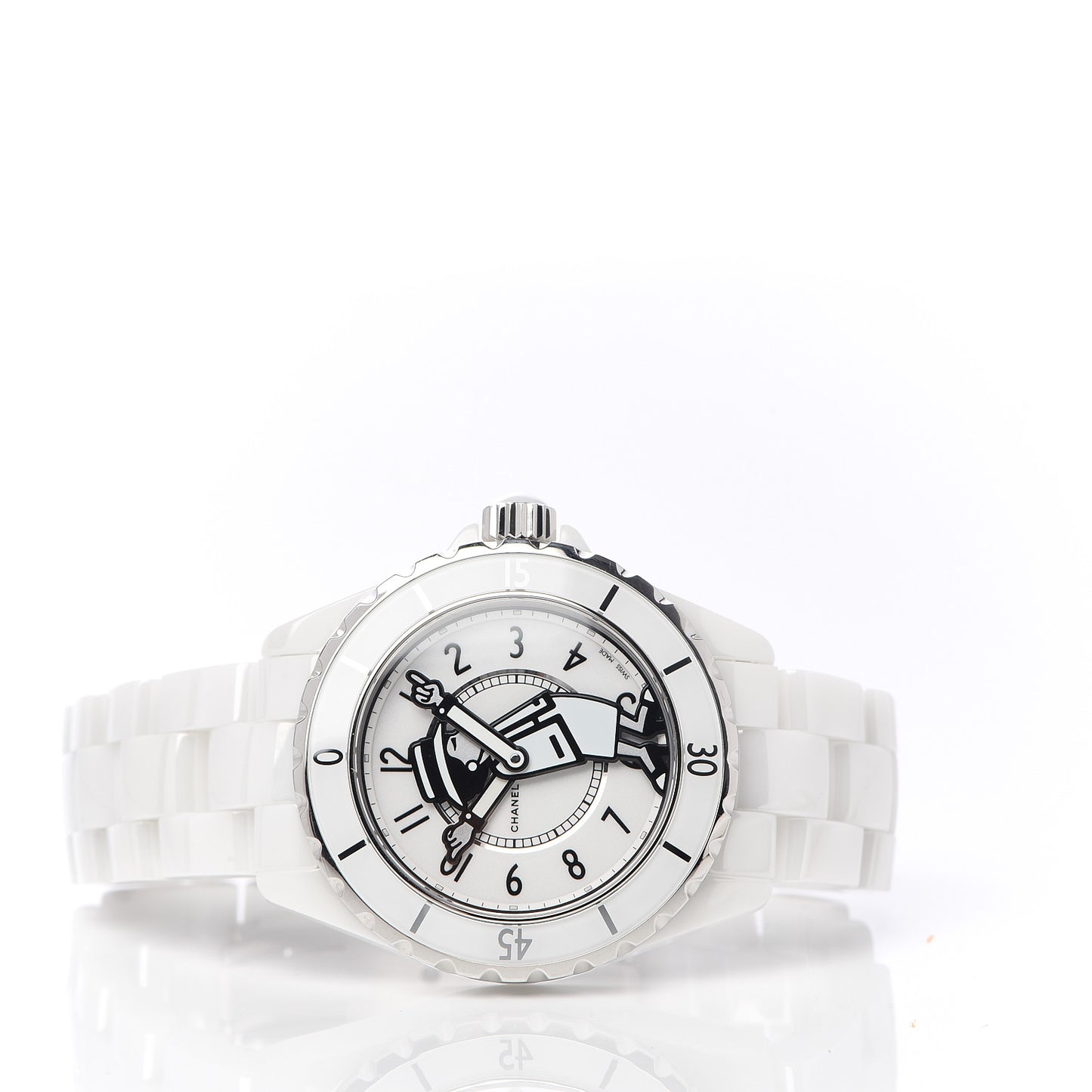 Stainless Steel Ceramic 38mm J12 Limited Edition Mademoiselle Automatic Watch White