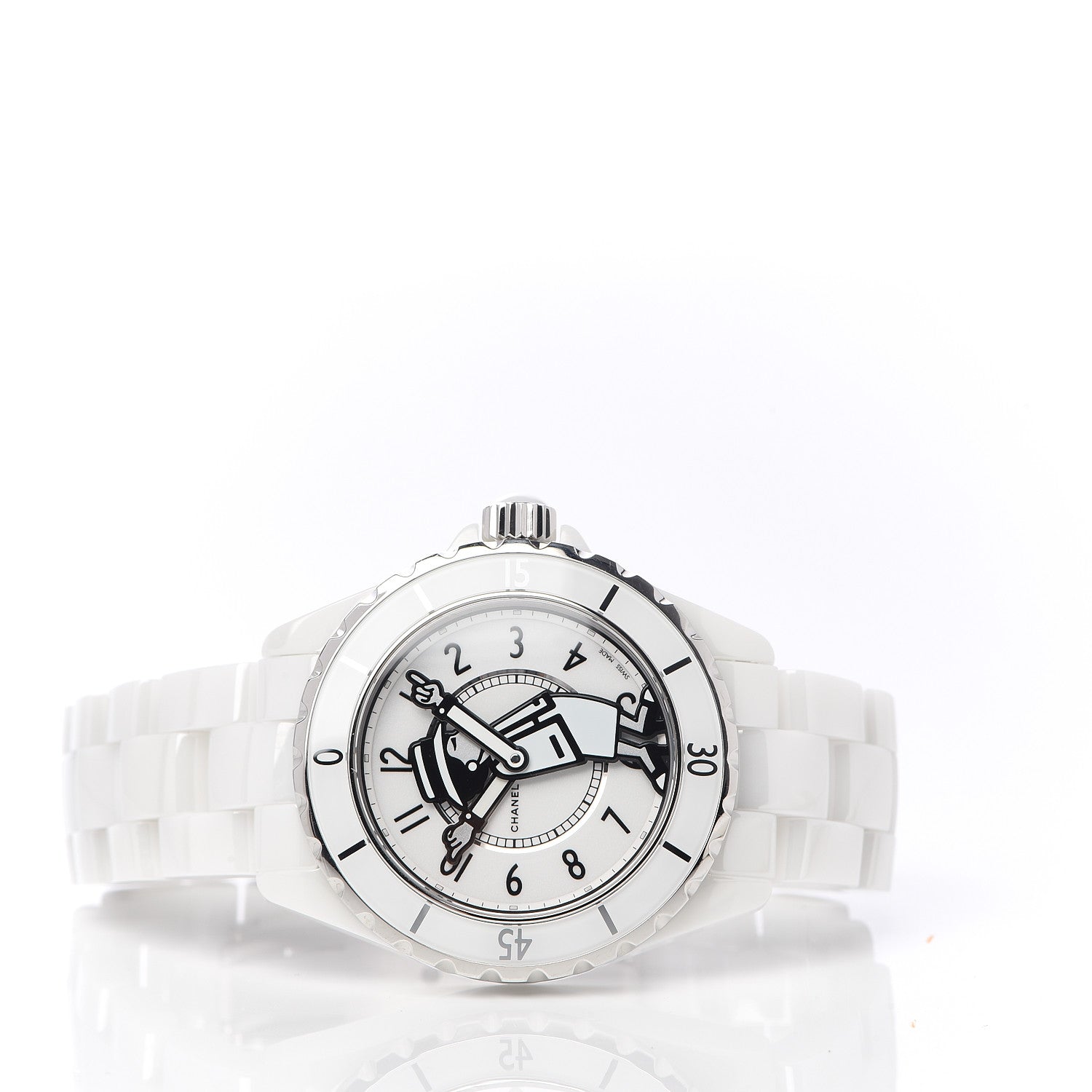 Chanel Stainless Steel Ceramic 38mm J12 Limited Edition Mademoiselle Automatic Watch White 3 of 7