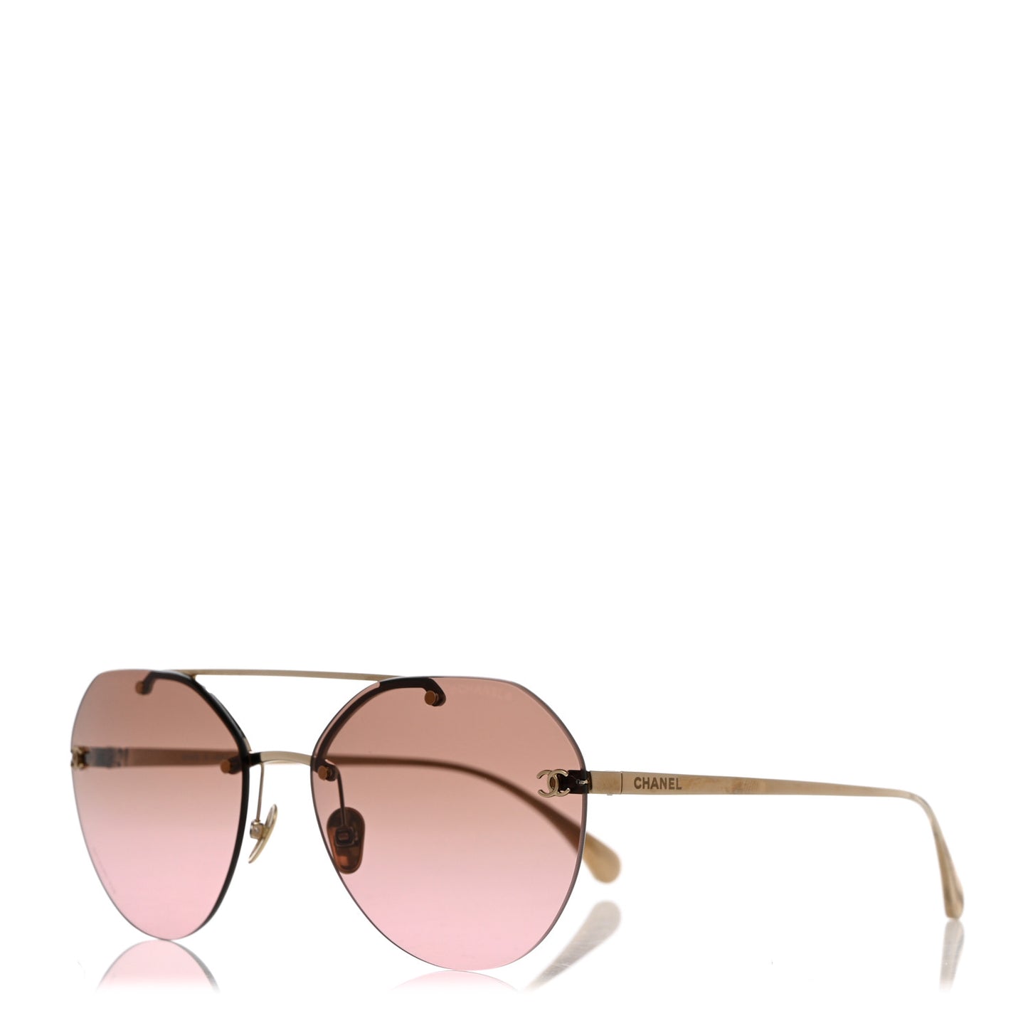 Titanium CC Pilot Aviator Sunglasses 4272-T Gold