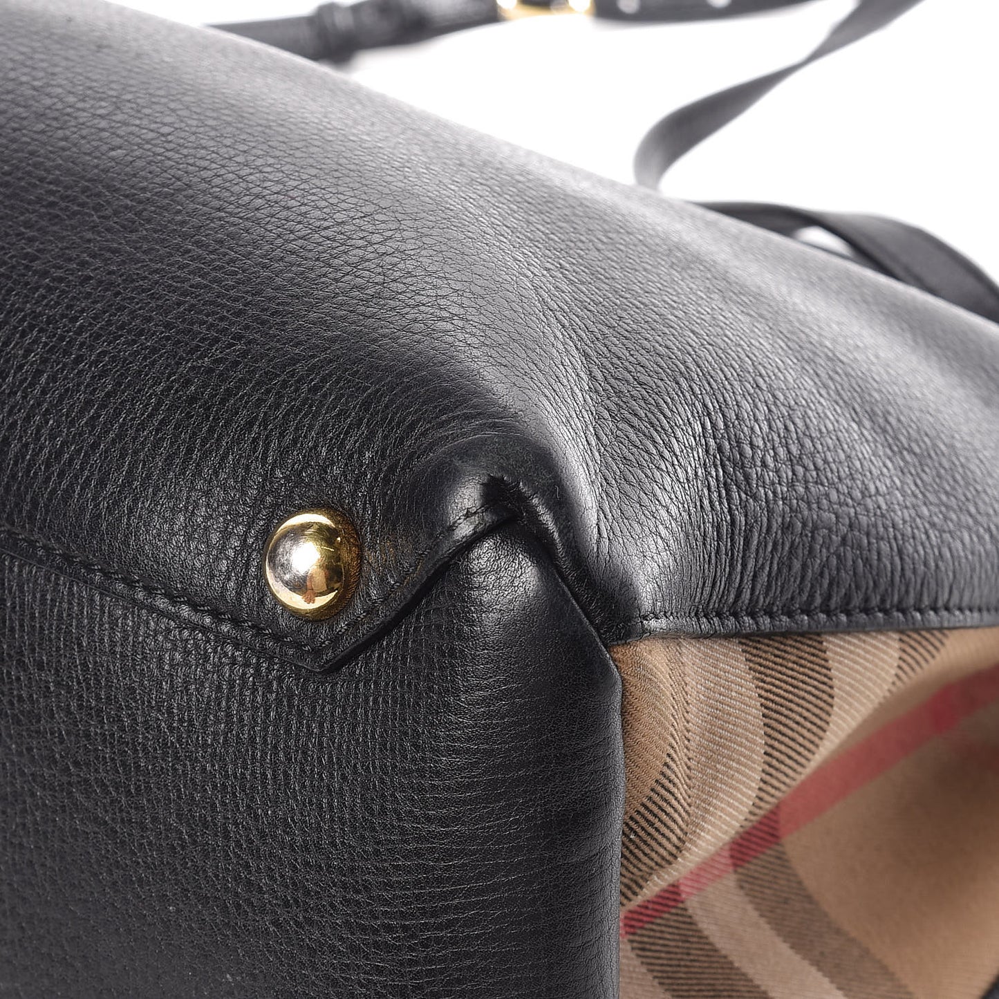 Smooth Calfskin Medium Banner Tote Black