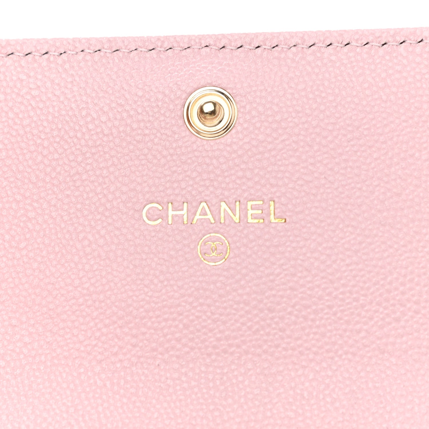 Chanel Caviar Quilted Studded CC Flap Card Holder Light Pink 6 of 9