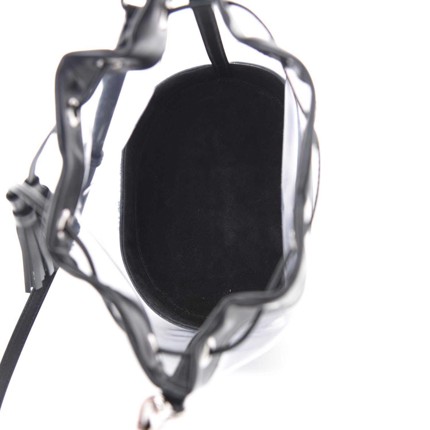 Miu Miu Plex Soft Calf Drawstring Bucket Bag Black 6 of 10