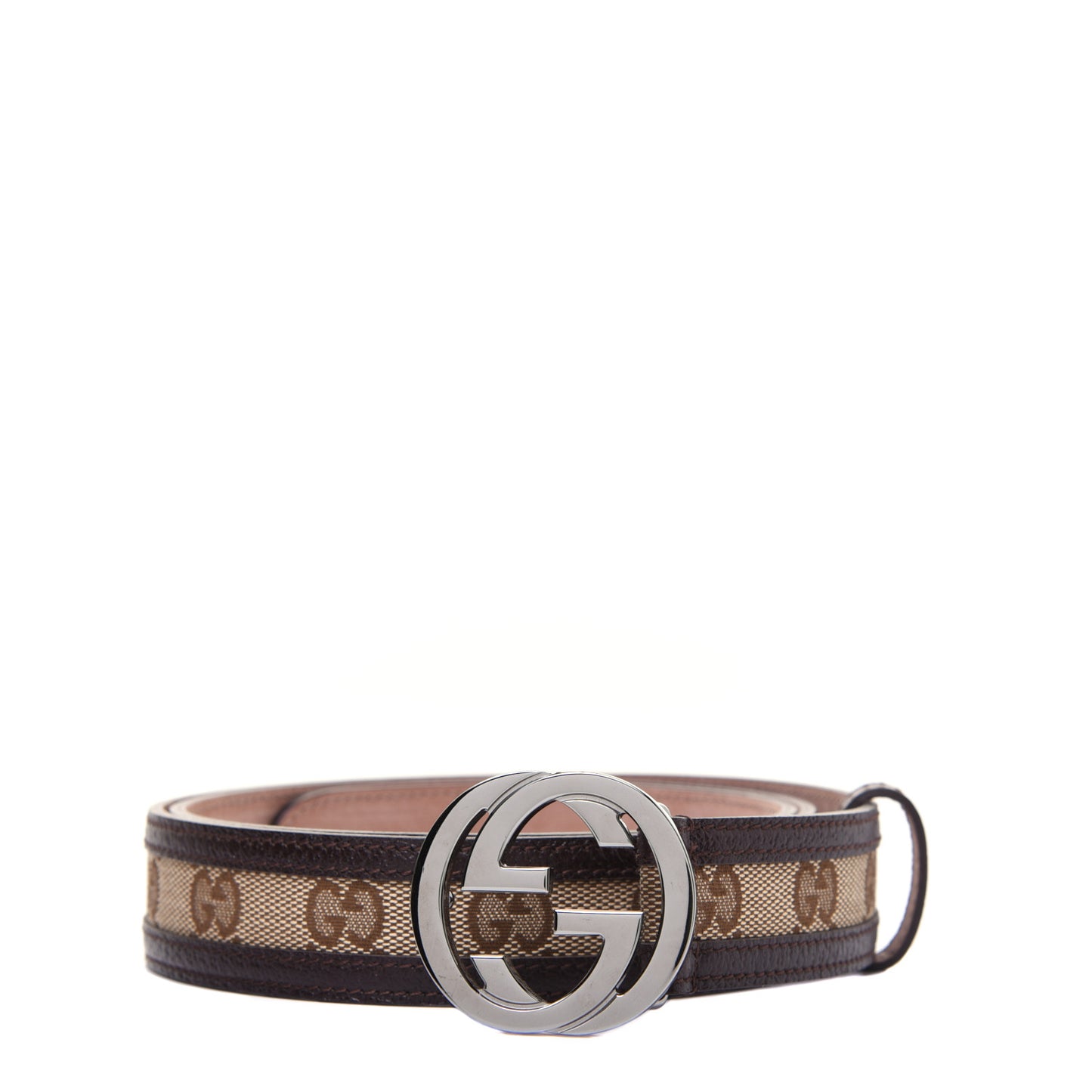 Monogram Interlocking G Belt 95 38 Dark Brown