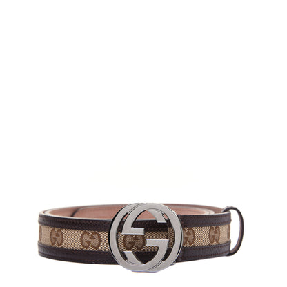 Gucci Monogram Interlocking G Belt 95 38 Dark Brown 1 of 7