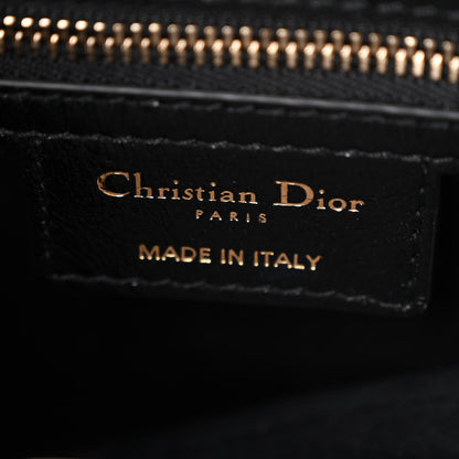 Christian Dior Crinkled Patent Lambskin Studded Saddle Bag With Strap Black 6 of 10