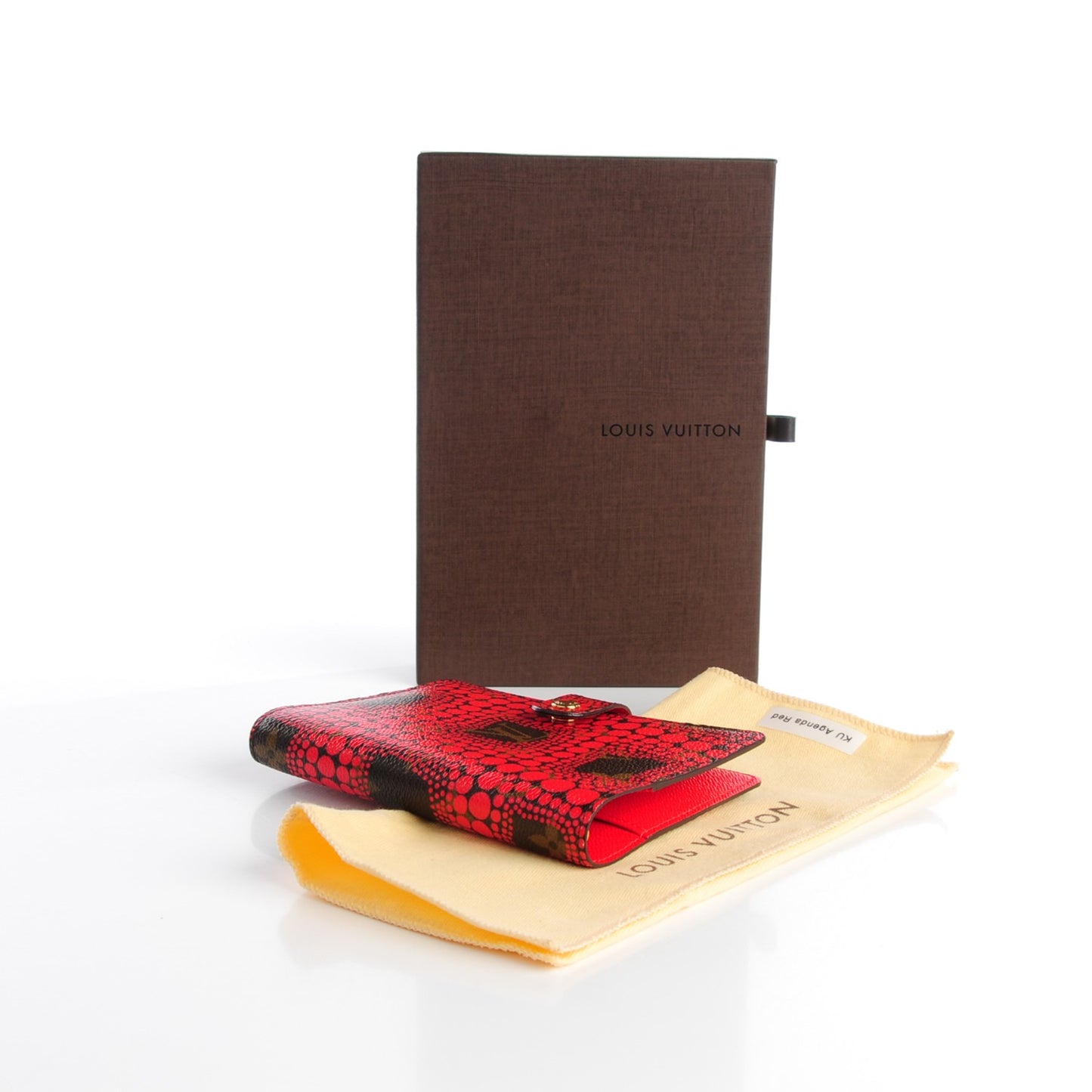 Monogram Kusama Town Small Ring Agenda Cover Red