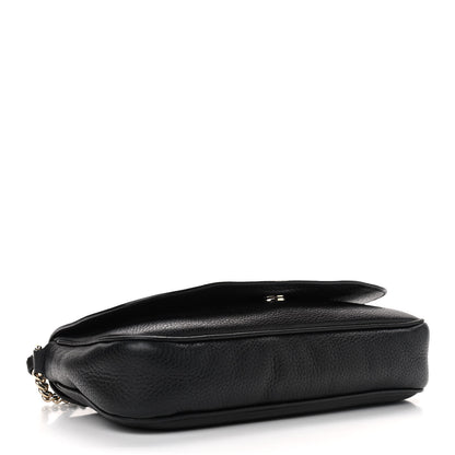 Gucci Pebbled Calfskin Medium Soho Flap Crossbody Black 4 of 10
