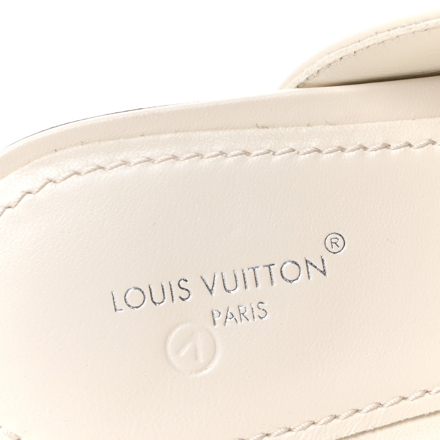 Calfskin LV Mare Open Back Loafers 40 White