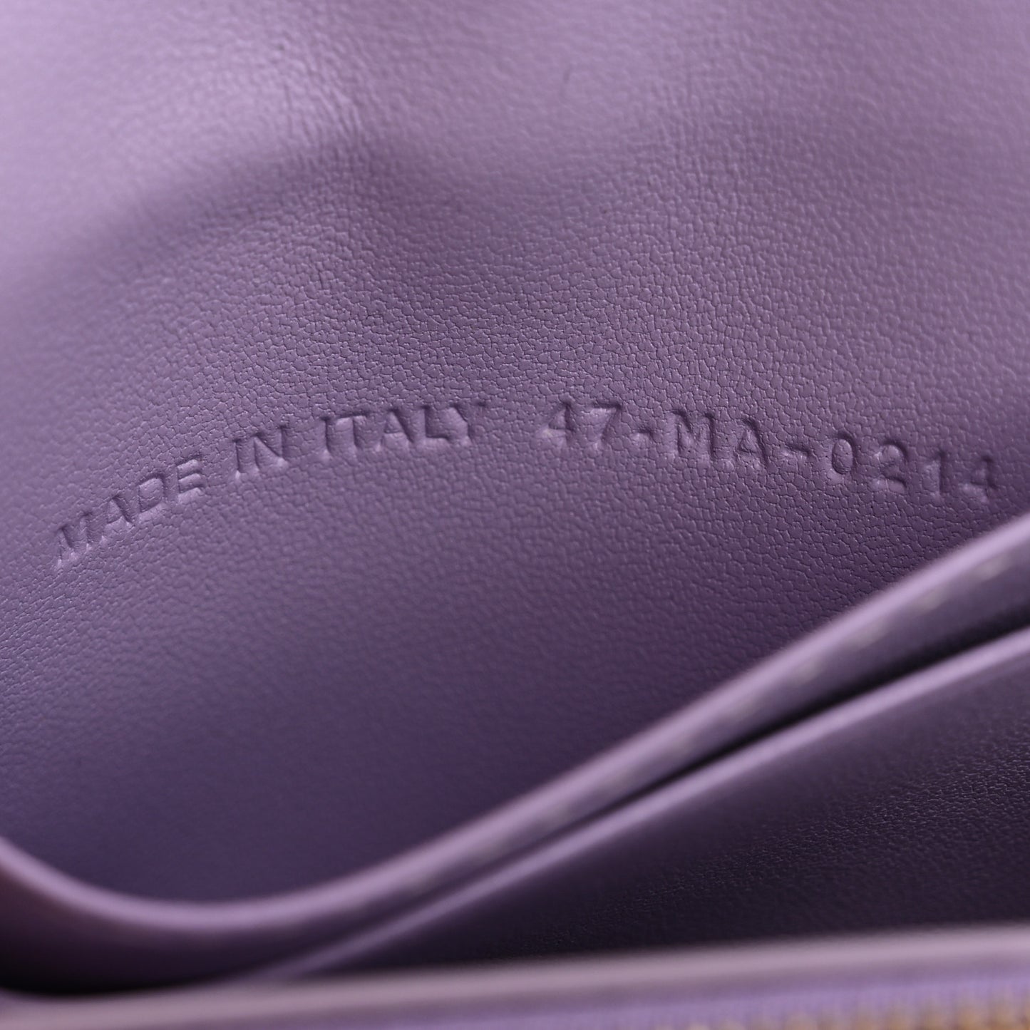 Lambskin Cannage Miss Dior Glycine Wallet Purple
