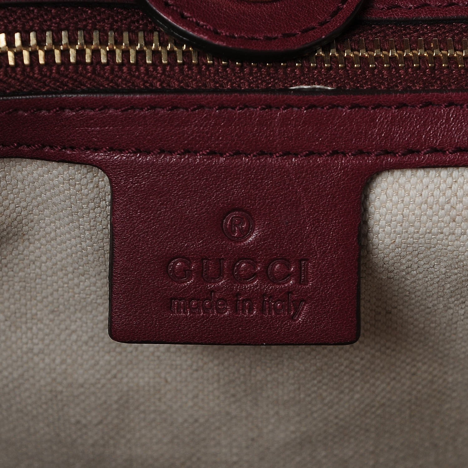 Gucci Guccissima Medium Mayfair Tote Cherry 6 of 7