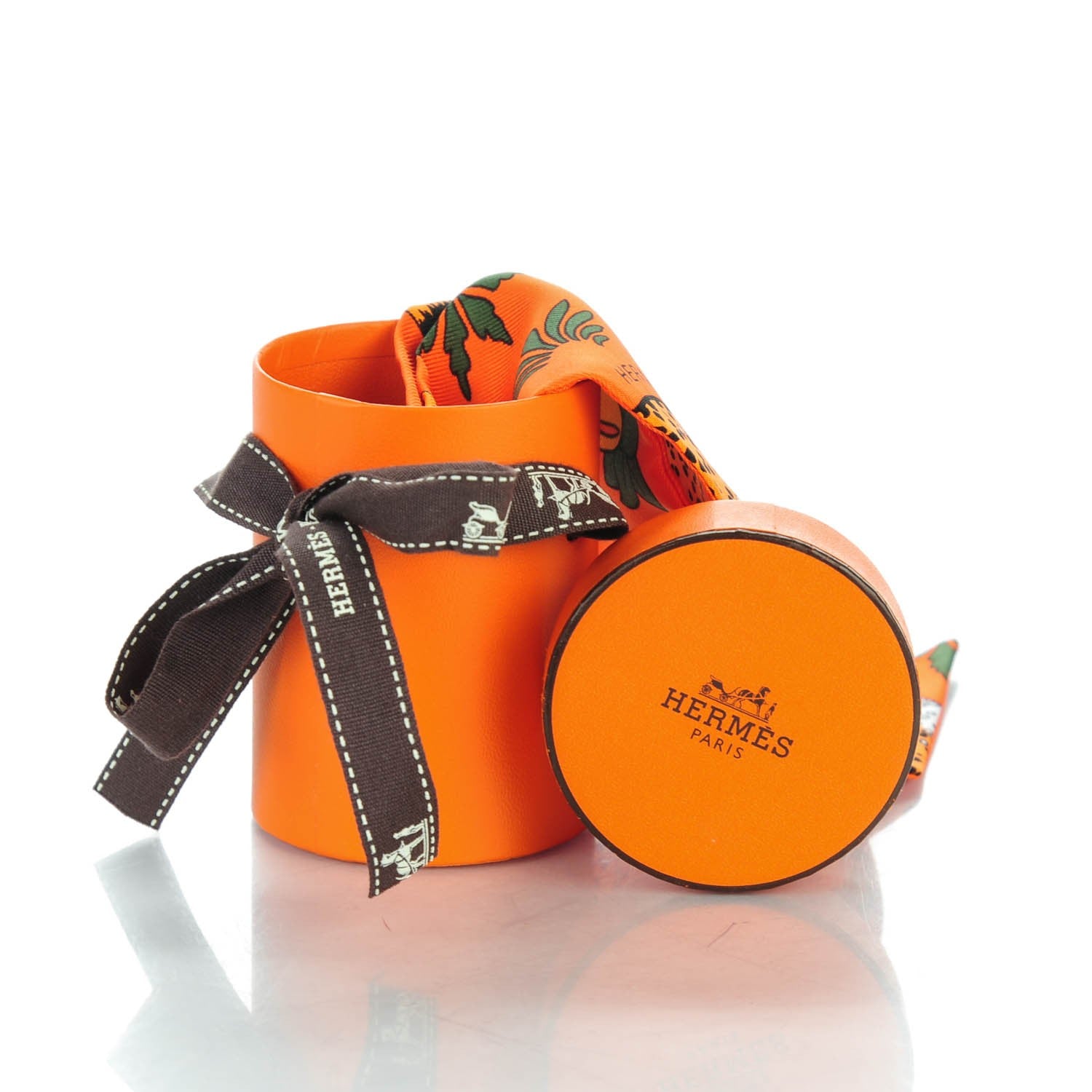 Hermes Silk Les Leopards Orange Abricot Vert 7 of 7