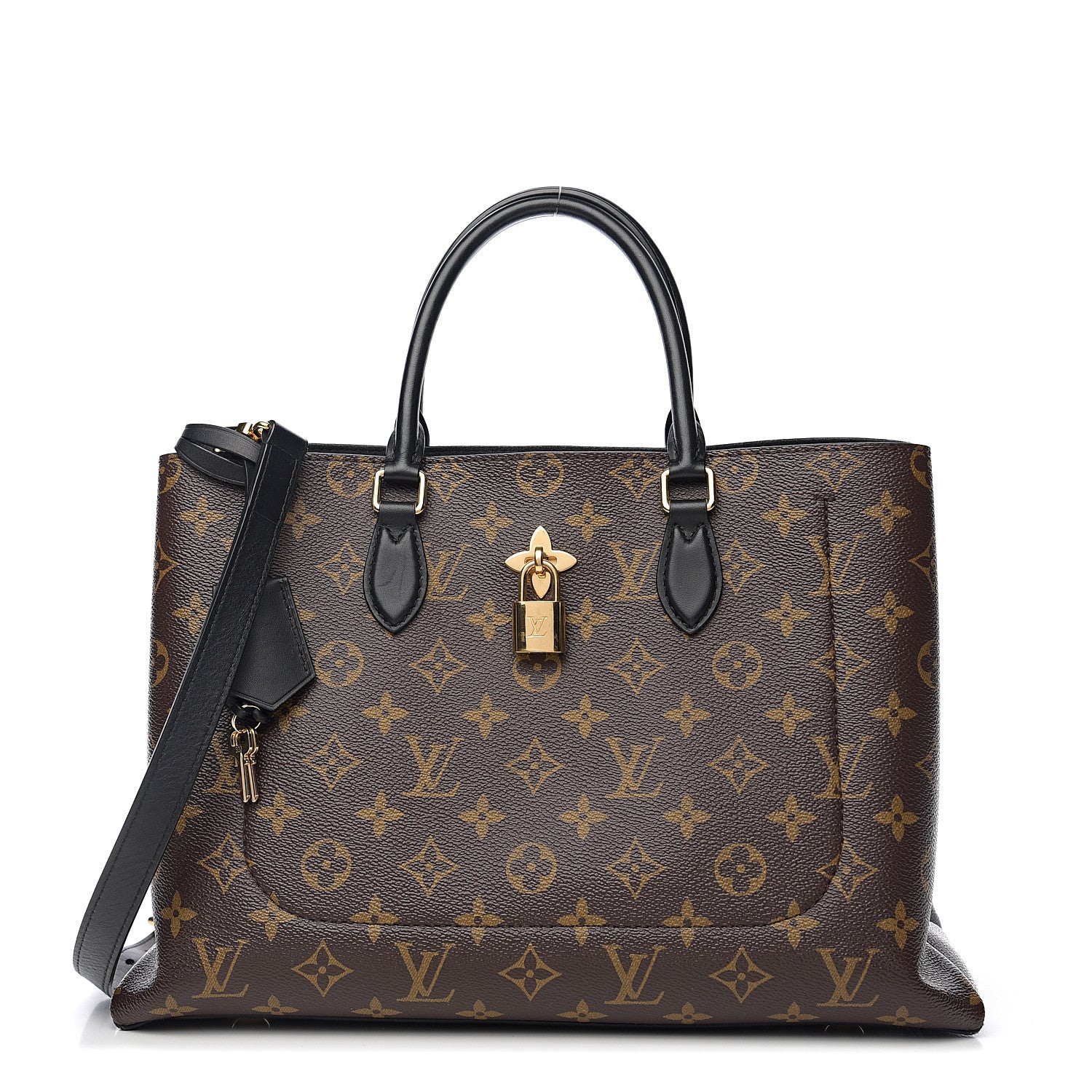 Louis Vuitton Monogram Flower Tote Black 1 of 7