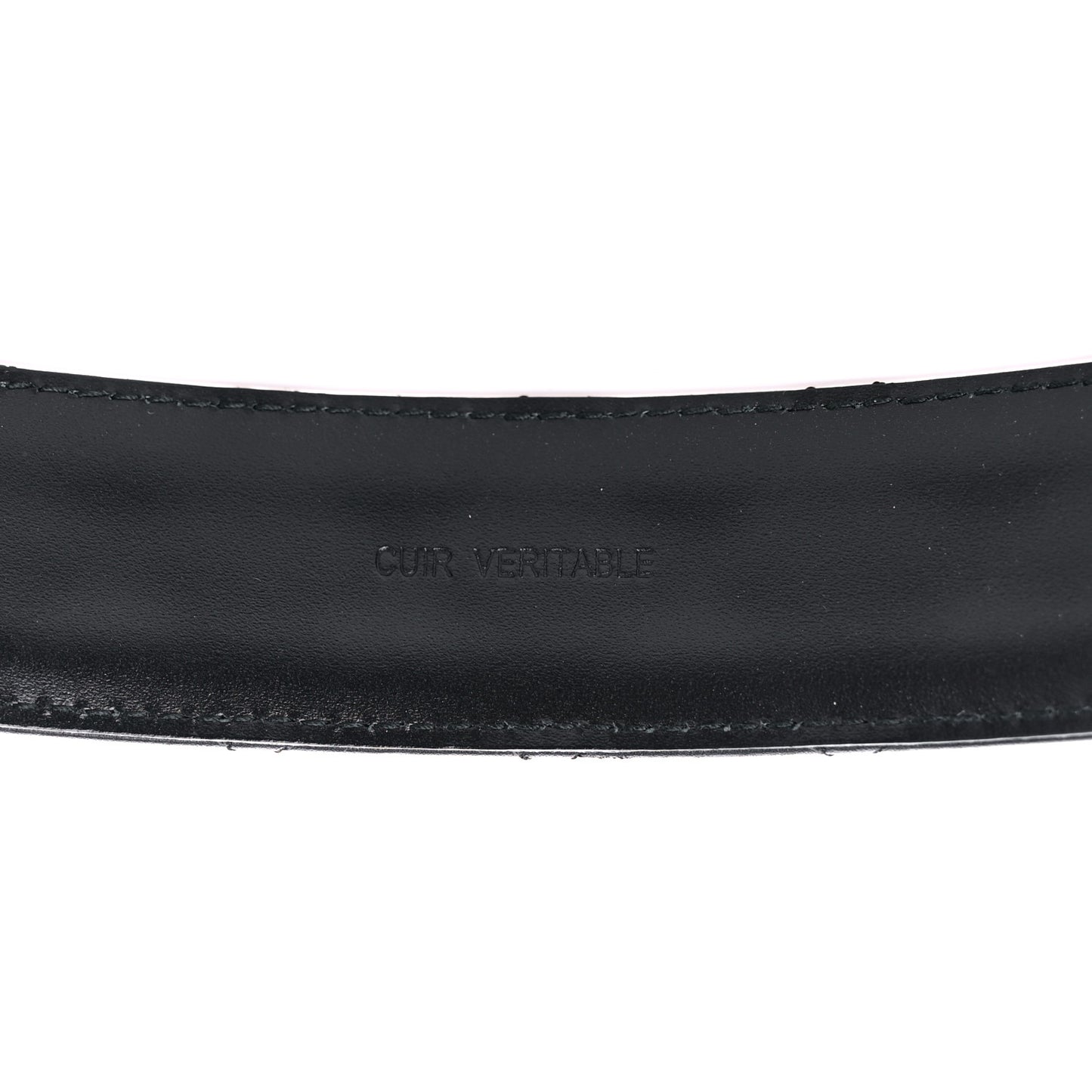 Lambskin Quilted Chain Square Buckle Belt 80 32 Black