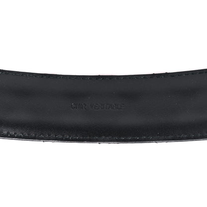 Chanel Lambskin Quilted Chain Square Buckle Belt 80 32 Black 6 of 6