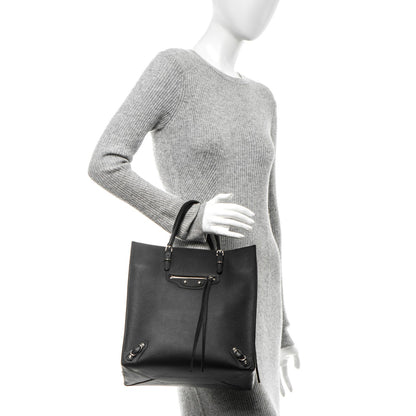 Balenciaga Calfskin Papier A5 Zip Around Tote Black 2 of 7
