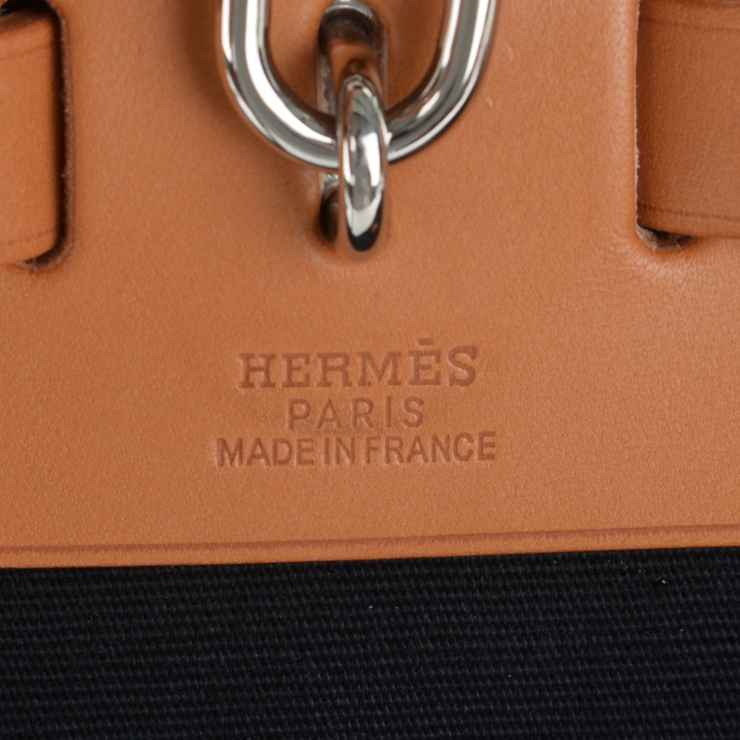 Hermes Toile Vache Calfskin Herbag 30 PM Black Natural 6 of 11