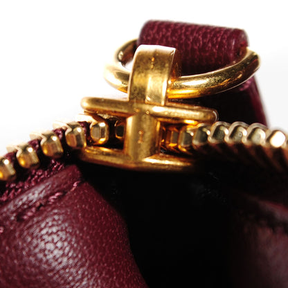 Celine Smooth Lambskin Small Trio Crossbody Bag Burgundy 6 of 8
