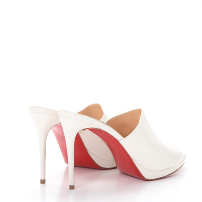 Christian Louboutin Nappa Pigamule 100 Slide Sandals 38 White 4 of 15
