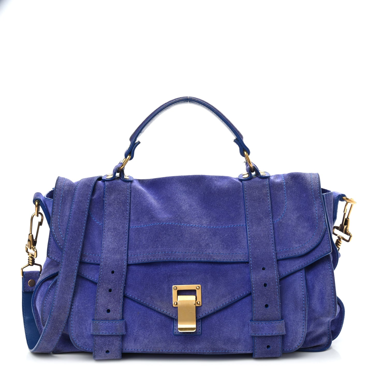 Suede Medium PS1 Satchel Royal Blue