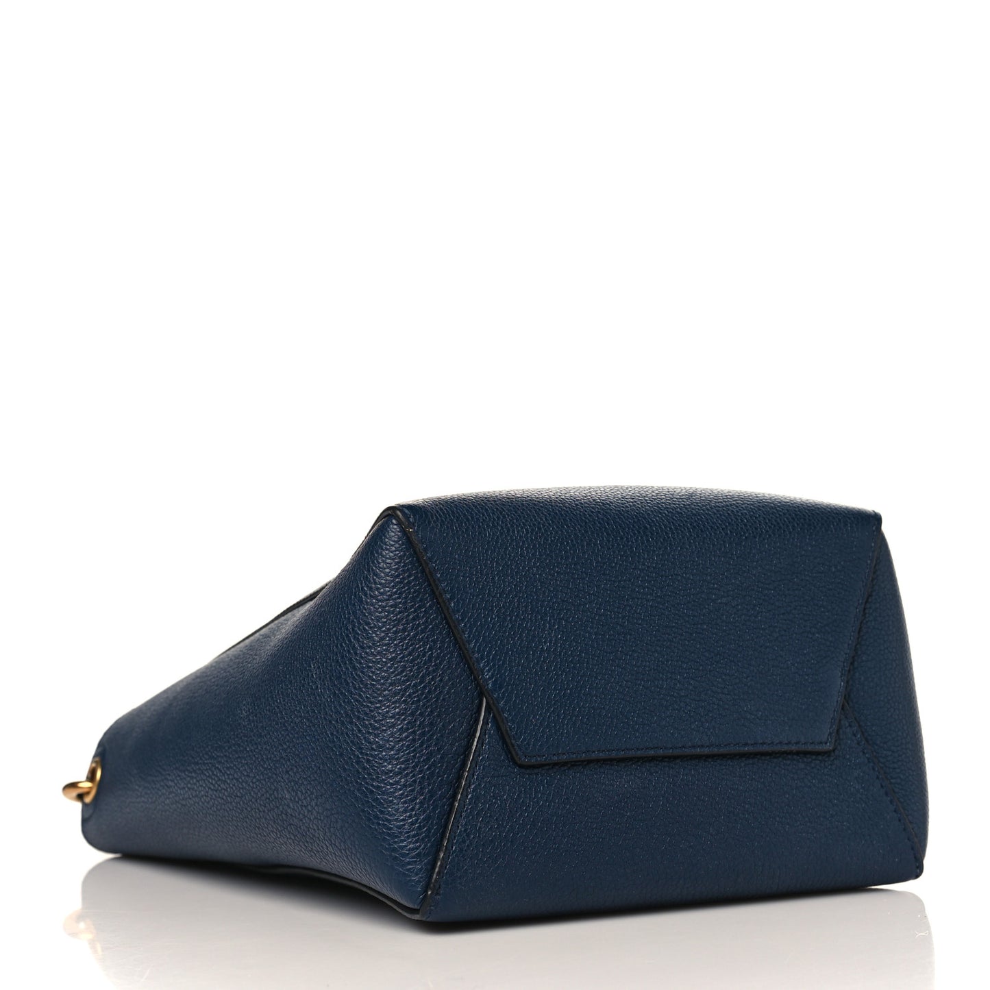 Soft Grained Calfskin Small Sangle Bucket Bag Navy