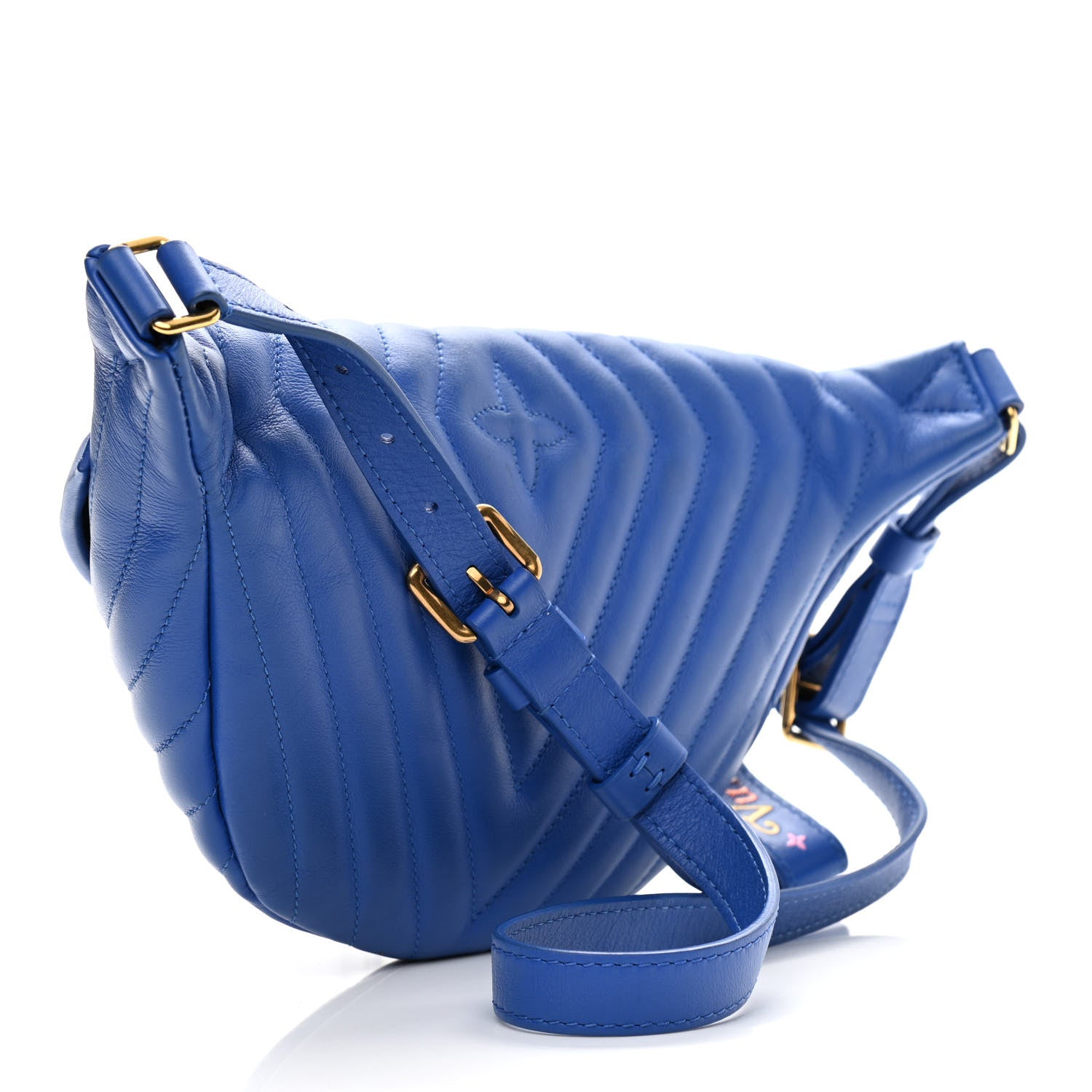 Louis Vuitton Calfskin New Wave Bumbag Blue Neon 4 of 11