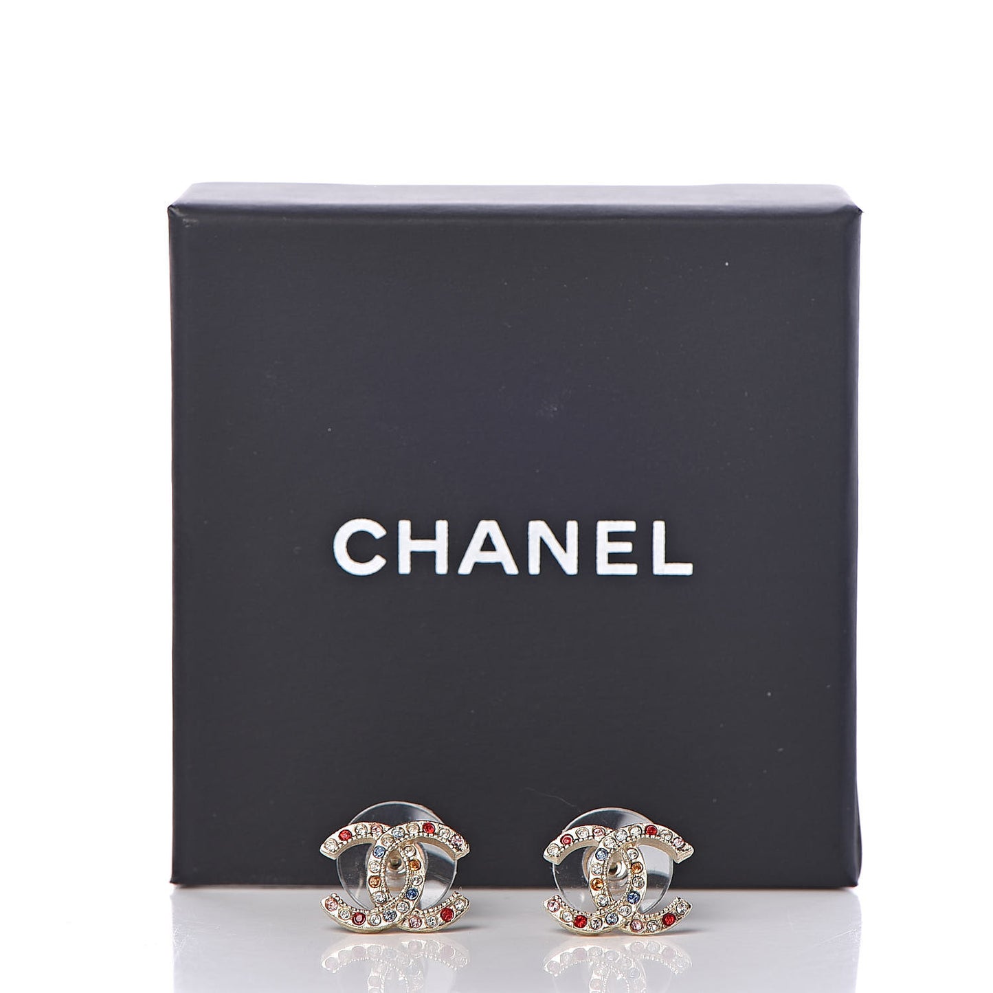 Crystal CC Earrings Gold Multicolor