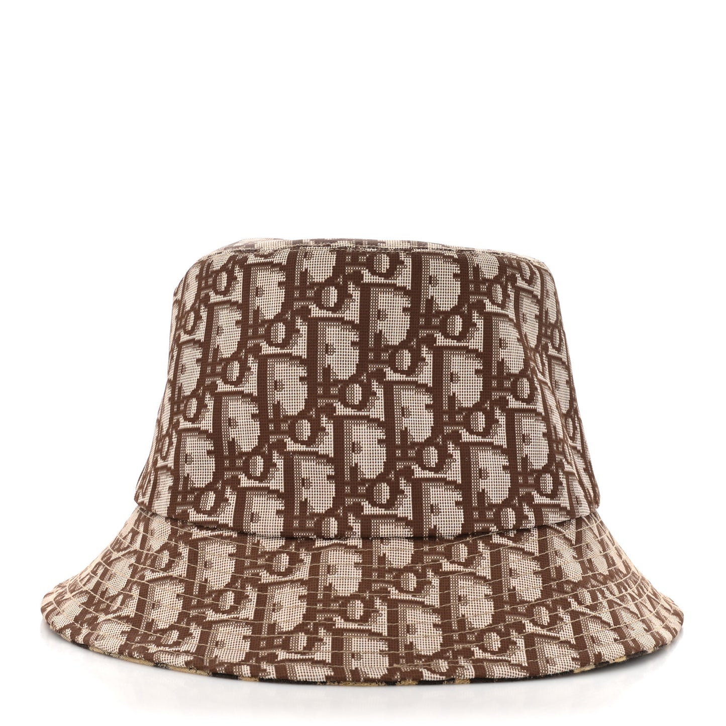 Oblique Leopard Reversible Mizza Bucket Hat Beige