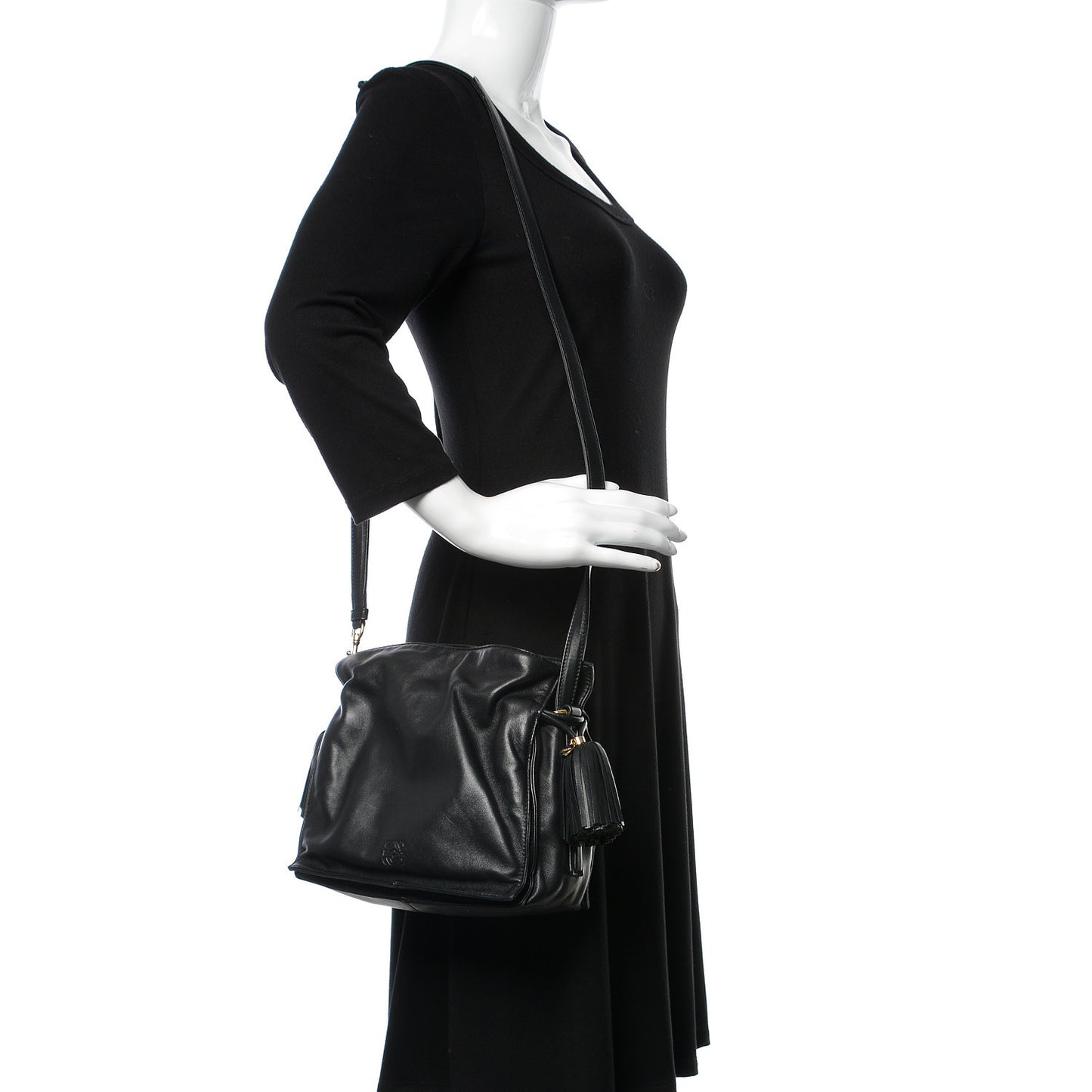 Nappa Small Flamenco Shoulder Bag Black