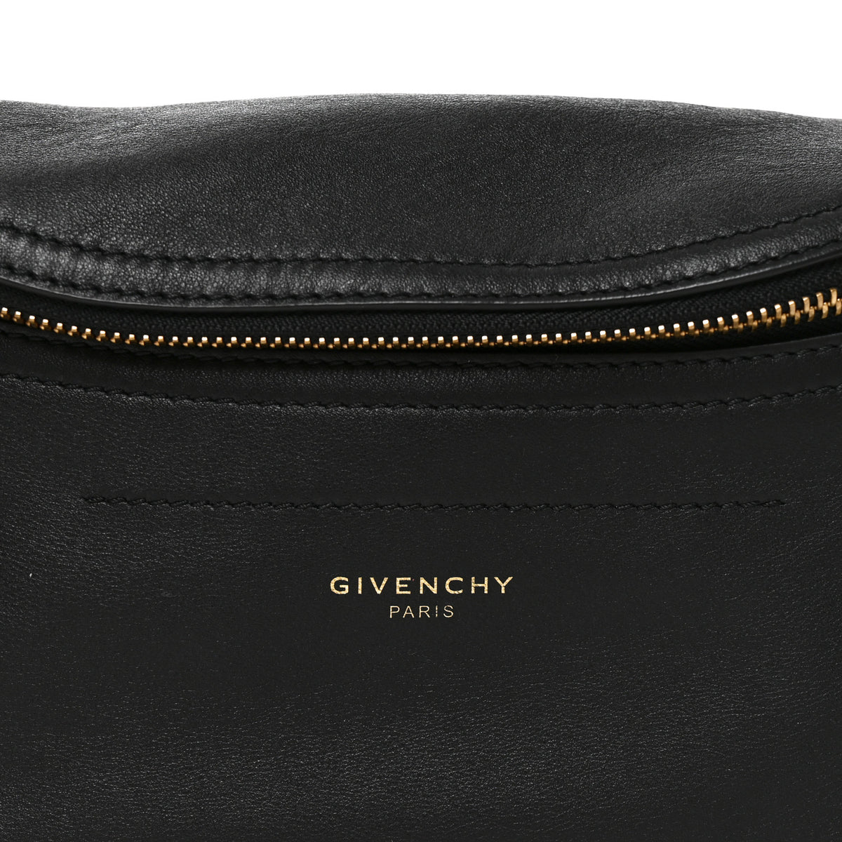 Calfskin Whip Belt Bag Black