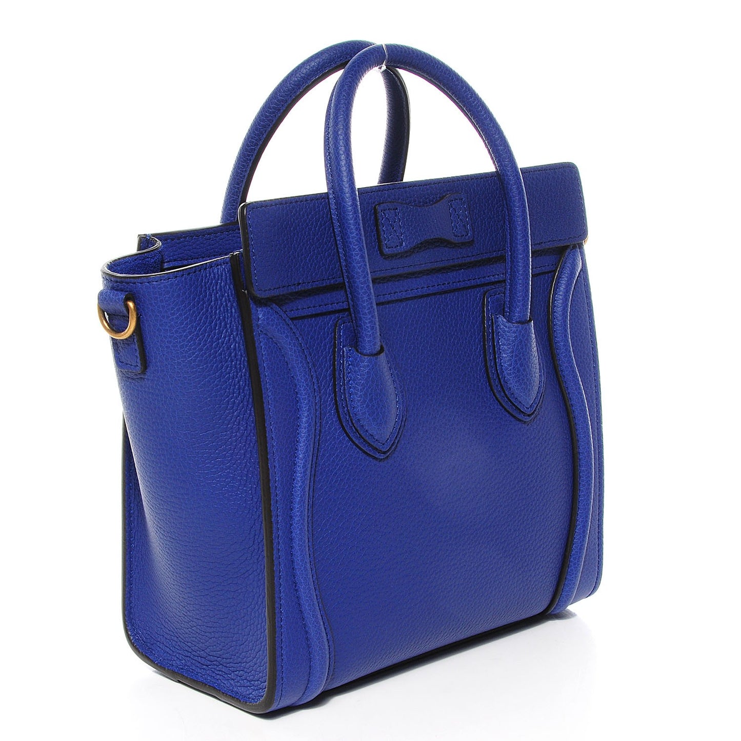 Drummed Calfskin Nano Luggage Indigo
