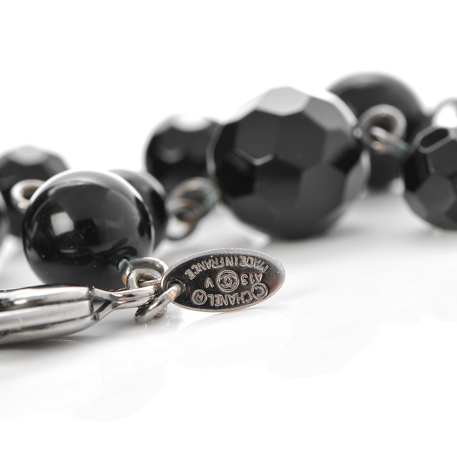 Chanel Ruthenium Bead CC Bracelet Black 3 of 3