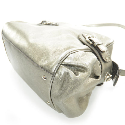 FASHIONPHILE SALVATOREFERRAGAMOLeatherGanciniBuckleSatchelMetallic 5 of 8