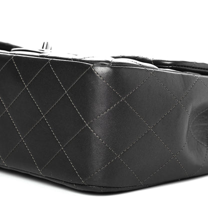 Chanel Metallic Lambskin Quilted Jumbo Single Flap Dark Grey 8 of 8