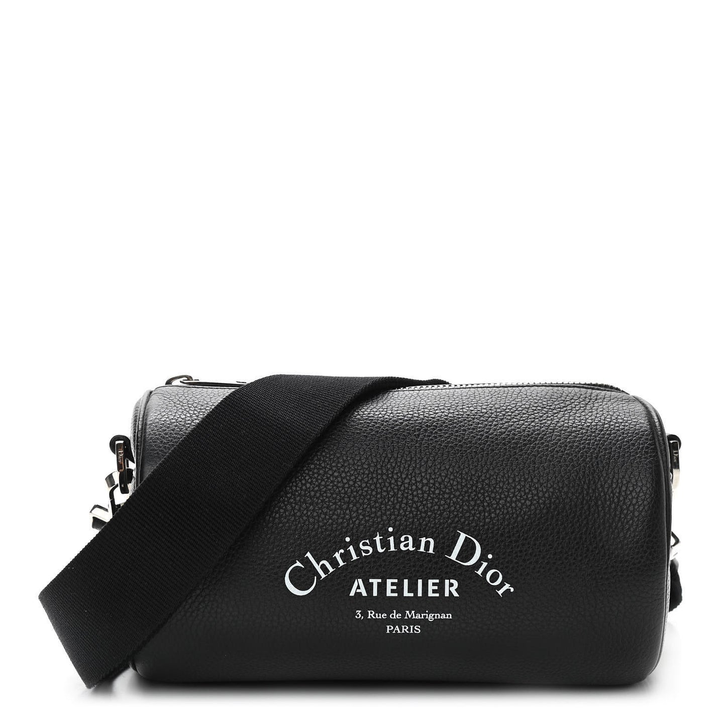 HOMME Grained Calfskin Mens Roller Pouch Black