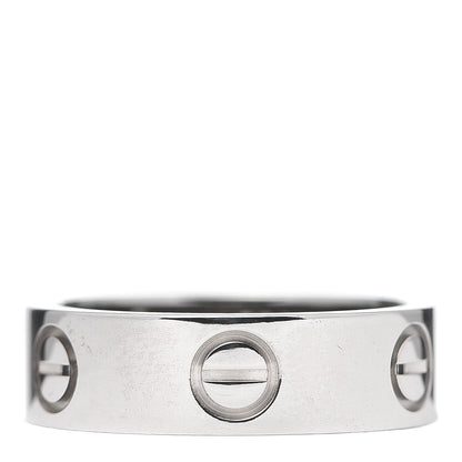 Cartier 18K White Gold 5.5mm LOVE Ring 50 5.25 1 of 4
