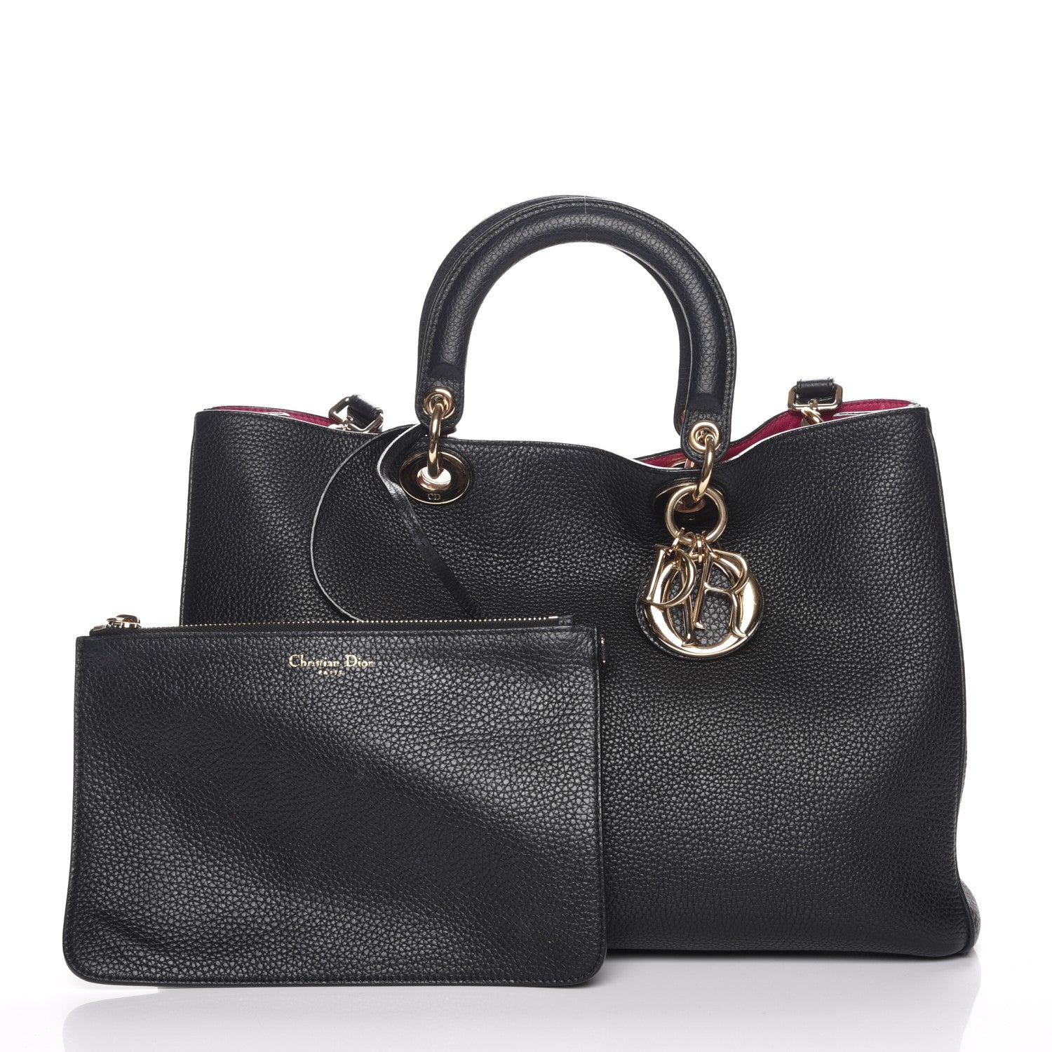 Christian Dior Bullcalf Large Diorissimo Black Rose Indien 9 of 10