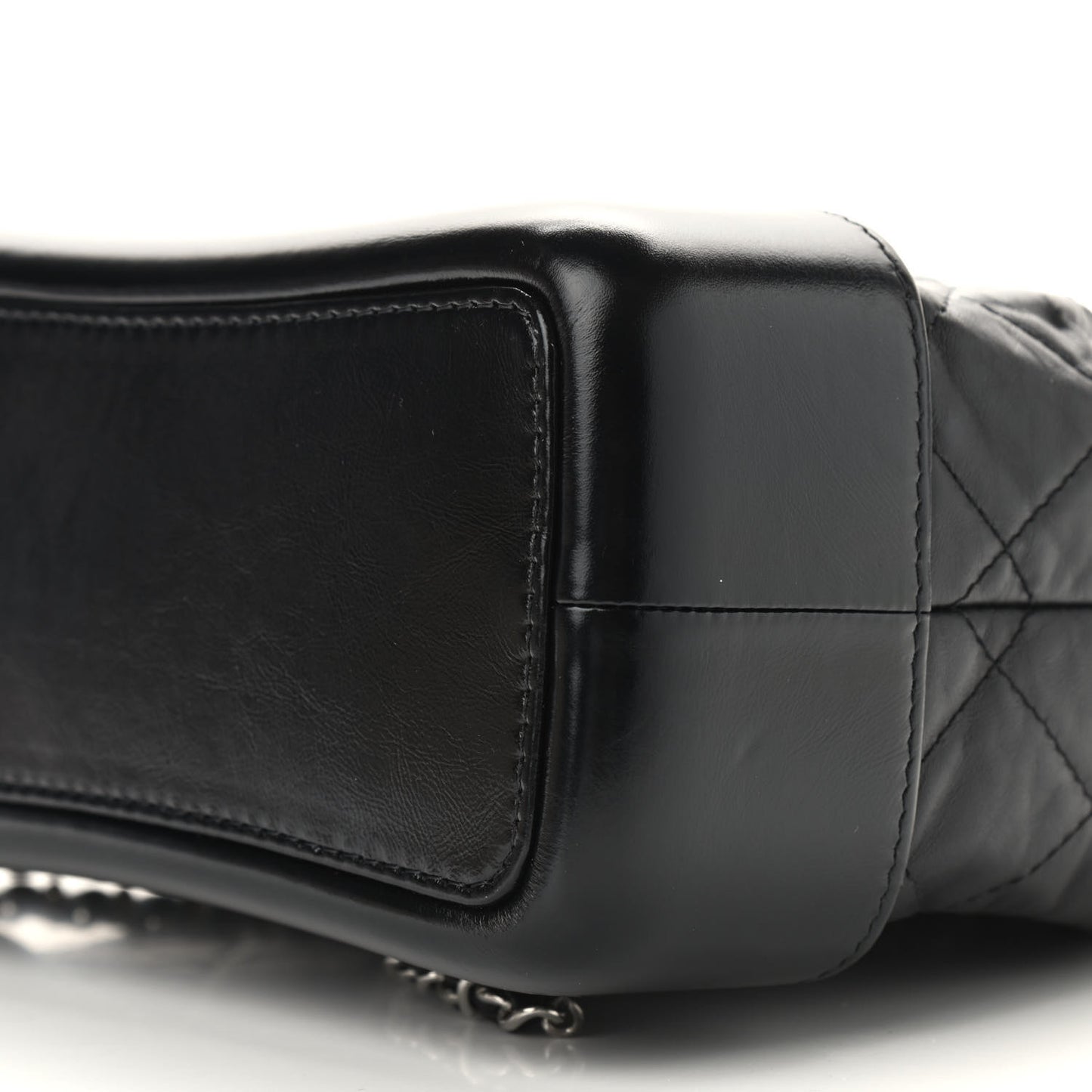 Aged Calfskin Quilted Small Gabrielle Backpack Black