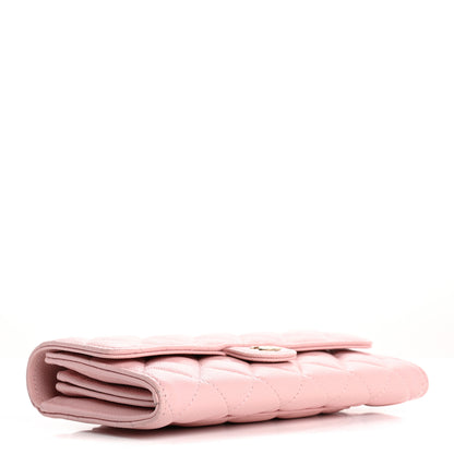 Chanel Caviar Quilted Large Gusset Flap Wallet Light Pink 4 of 11