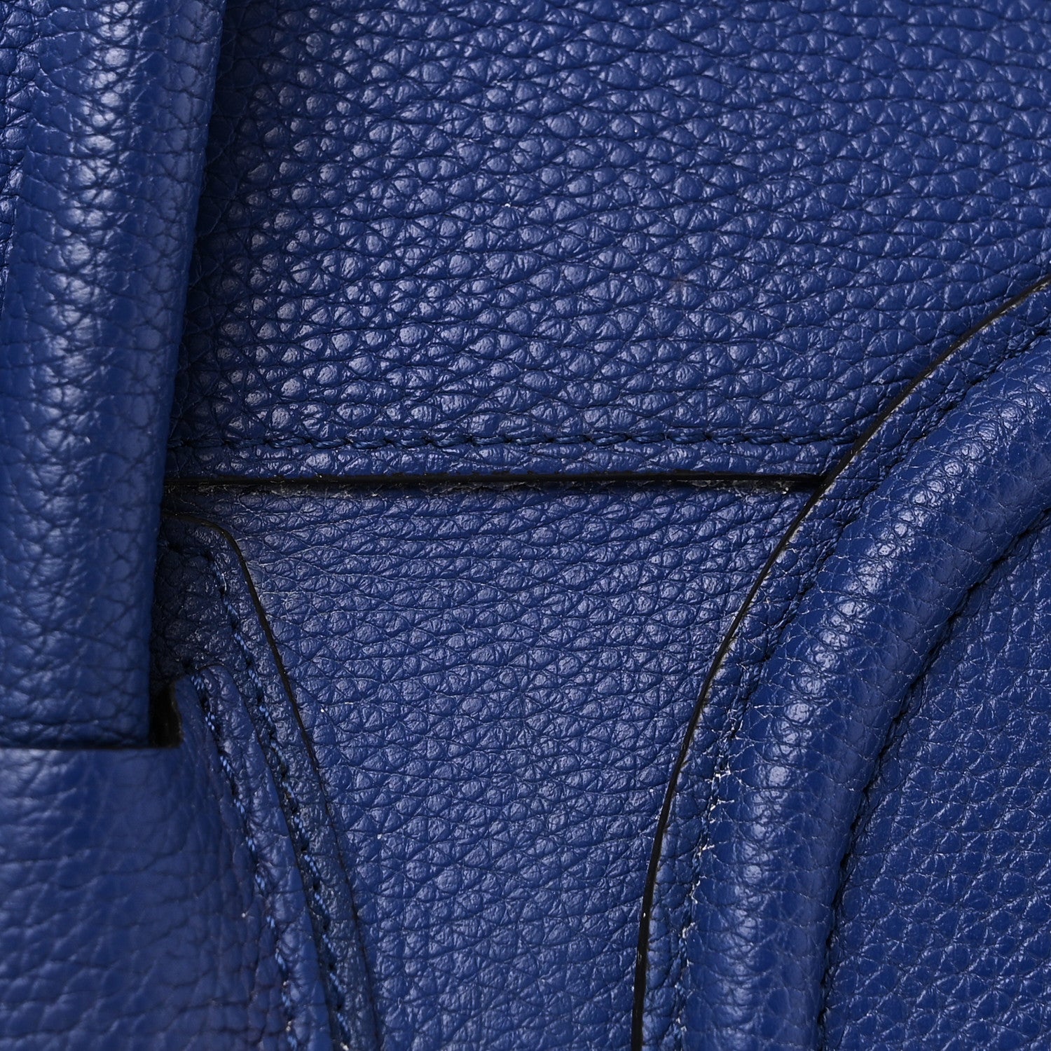 Celine Drummed Calfskin Mini Luggage Indigo 12 of 13