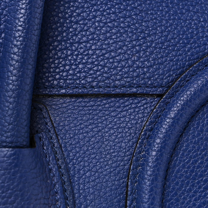 Celine Drummed Calfskin Mini Luggage Indigo 12 of 13