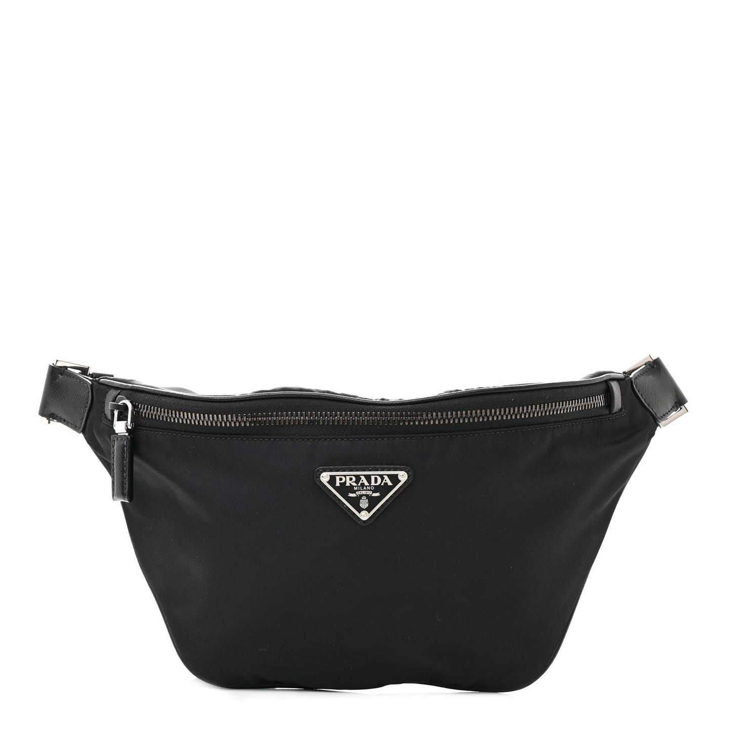 Tessuto Nylon Saffiano Belt Bag Black