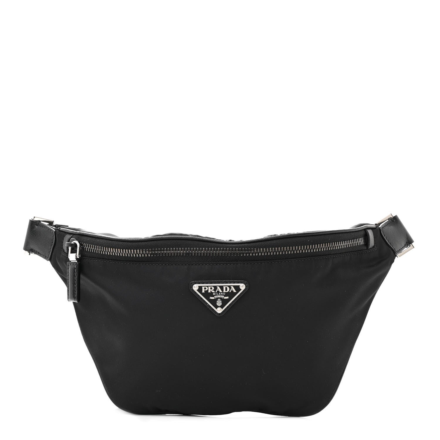Prada Tessuto Nylon Saffiano Belt Bag Black 1 of 10