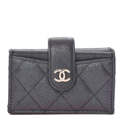 Chanel Iridescent Caviar Quilted Gusseted Card Holder Black 1 of 9