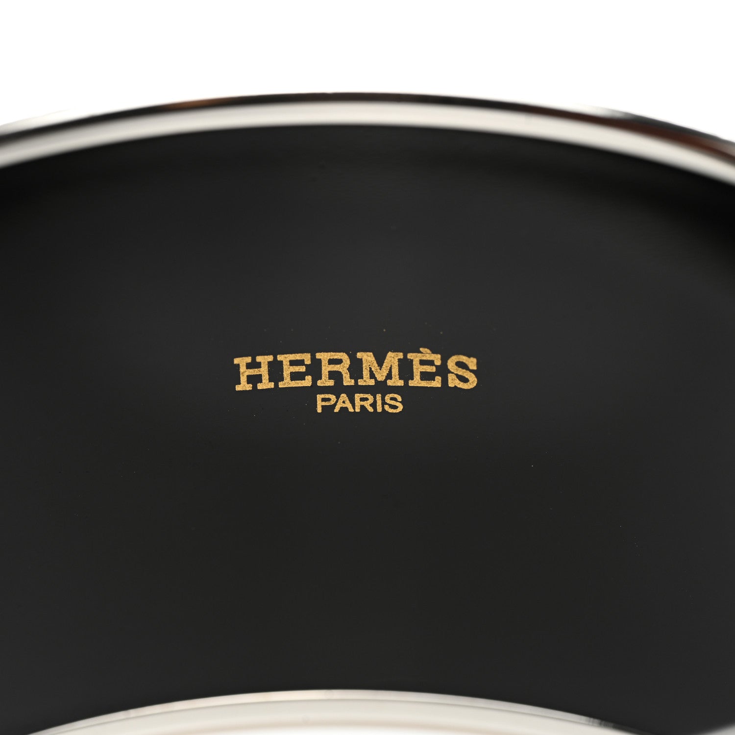Hermes Enamel Printed Grand Apparat Extra Wide Bracelet 65 Black 3 of 5