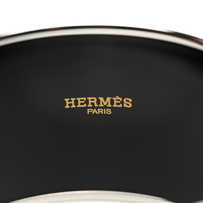 Hermes Enamel Printed Grand Apparat Extra Wide Bracelet 65 Black 3 of 5