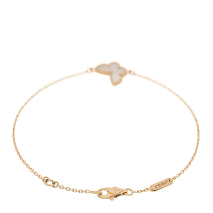Van Cleef & Arpels 18K Yellow Gold Mother of Pearl Sweet Alhambra Butterfly Bracelet 2 of 5
