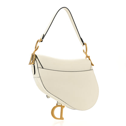 Christian Dior Grained Calfskin Saddle Bag White 3 of 10