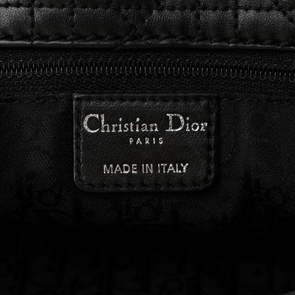 Christian Dior Lambskin Cannage Large Soft Lady Dior Shopping Tote Black 6 of 10