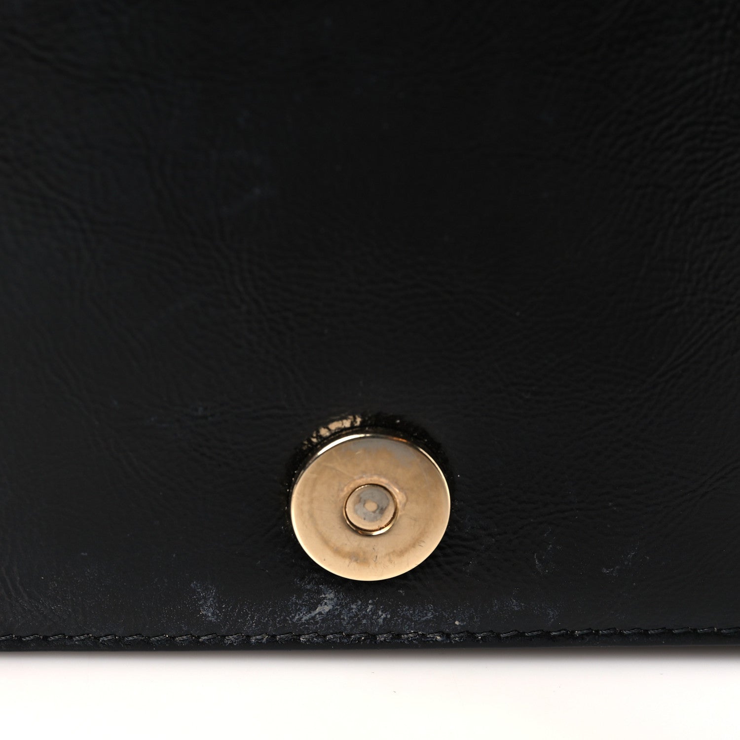 Christian Dior Crinkled Calfskin Diorama Wallet on Chain Pouch Black 11 of 11
