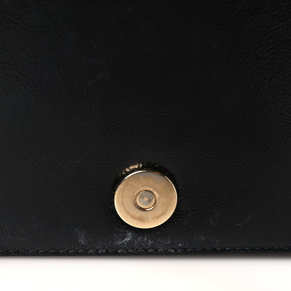 Christian Dior Crinkled Calfskin Diorama Wallet on Chain Pouch Black 11 of 11